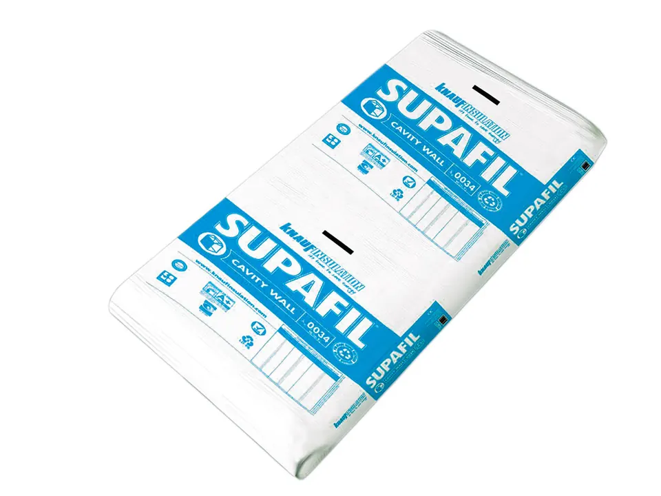 Einblasdämmung mit Supafil in eine Hohlwand